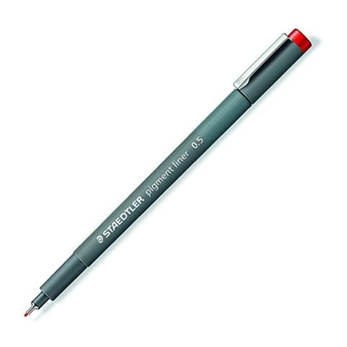 Liner Pigment Staedtler, Varf 0.5mm, rosu