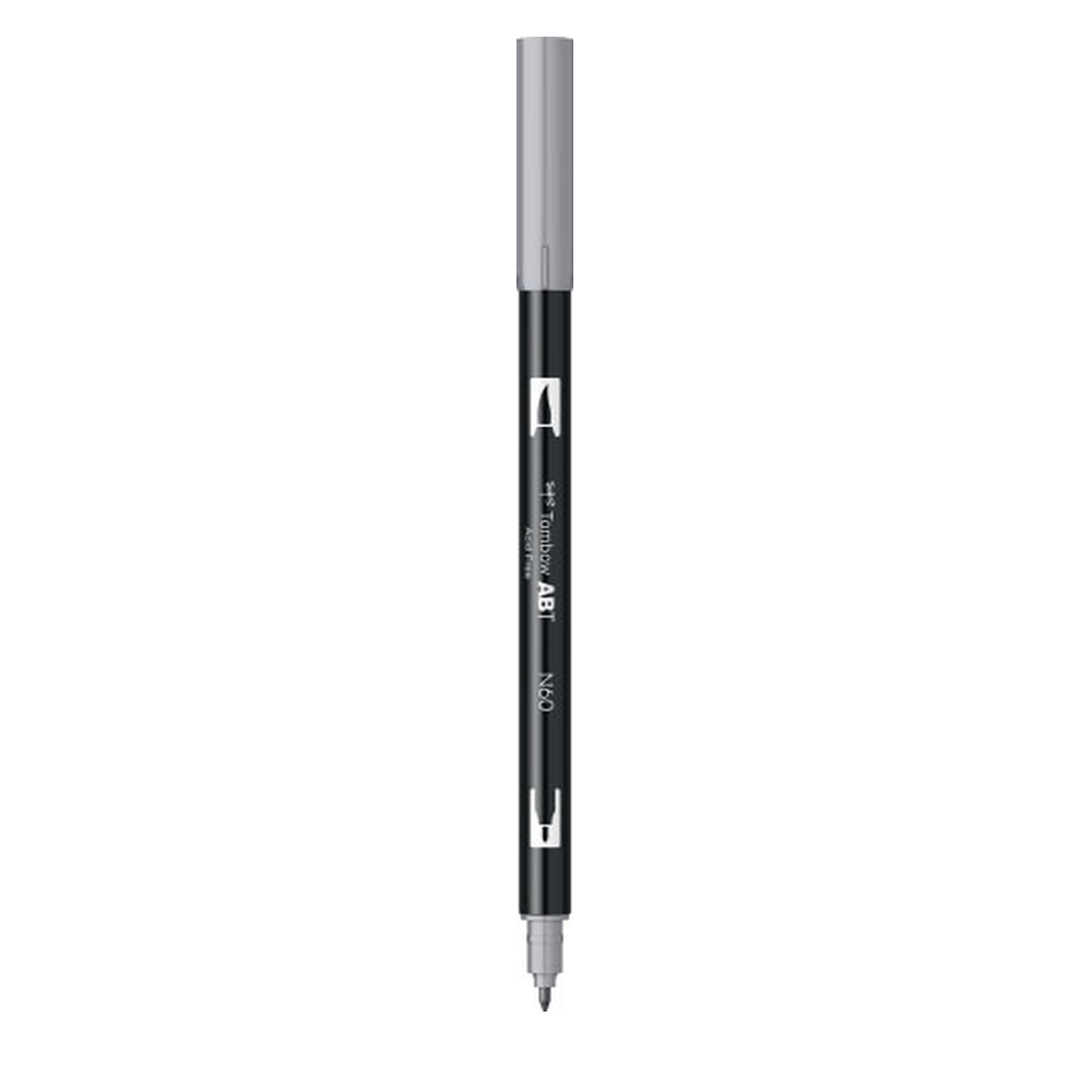 Marker Tombow ABT Dual Brush, 2 Varfuri, Marker si Pensula - ABT-N60, cool grey 6