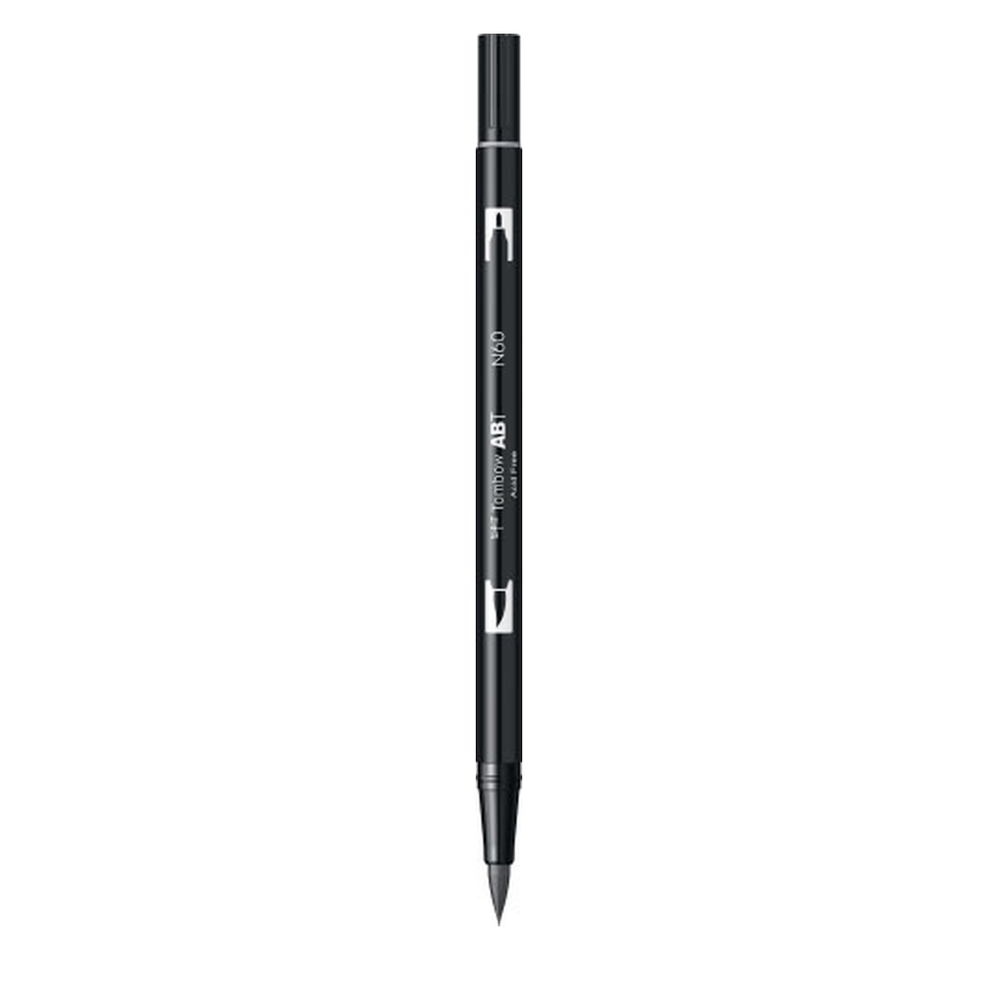 Marker Tombow ABT Dual Brush, 2 Varfuri, Marker si Pensula - ABT-N60, cool grey 6 - Image 6