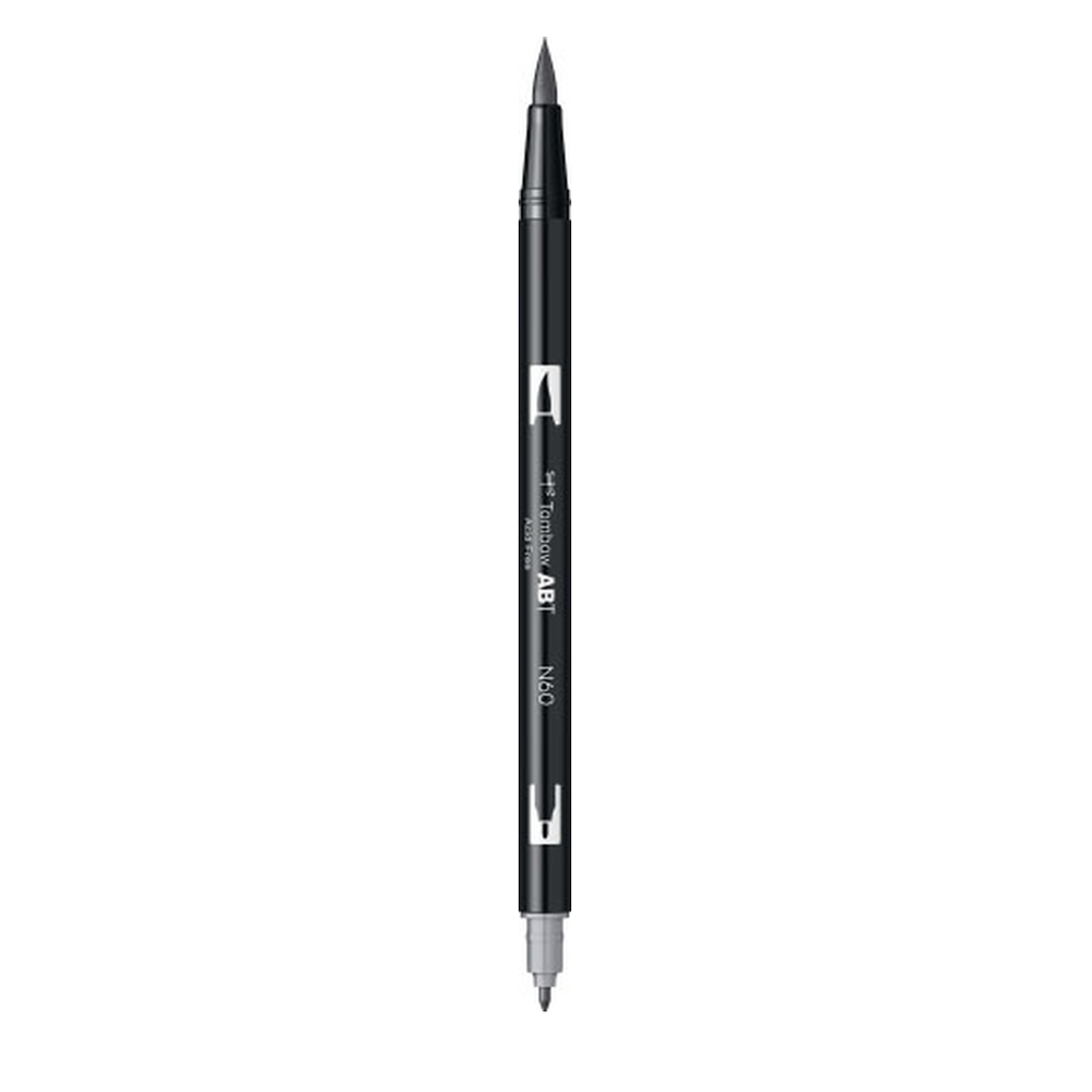 Marker Tombow ABT Dual Brush, 2 Varfuri, Marker si Pensula - ABT-N60, cool grey 6 - Image 7