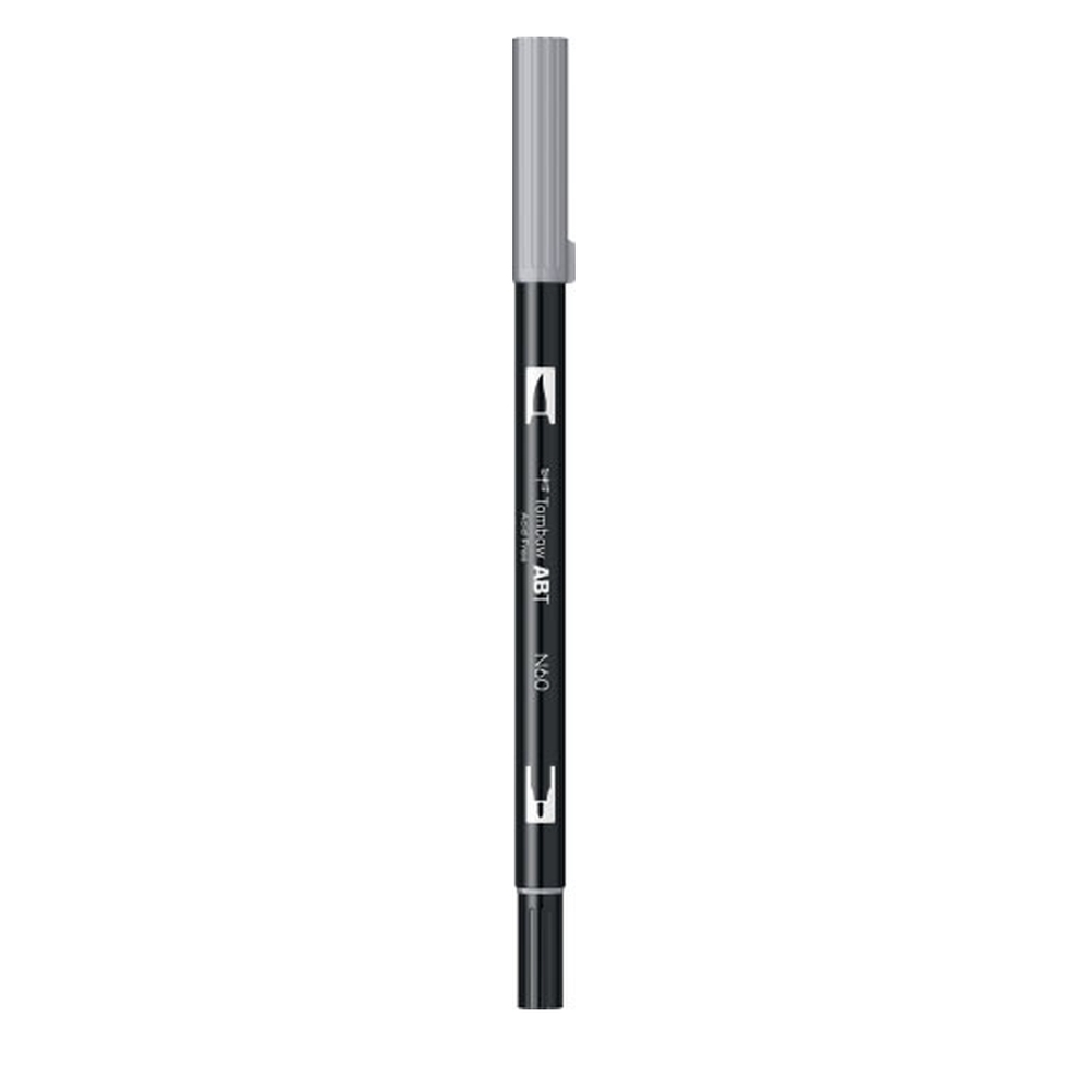 Marker Tombow ABT Dual Brush, 2 Varfuri, Marker si Pensula - ABT-N60, cool grey 6 - Image 8