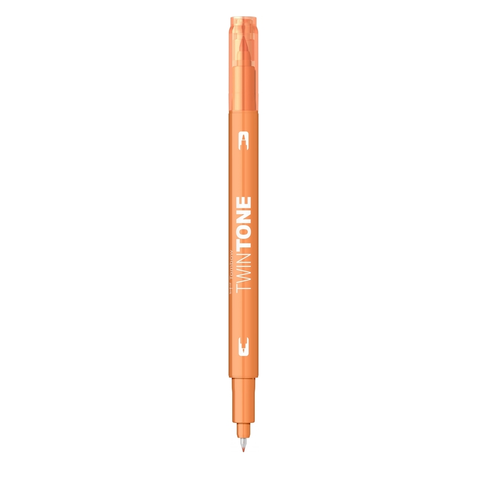 Marker Tombow TwinTone, cu 2 Varfuri - WS-PK48, honey orange - Image 2