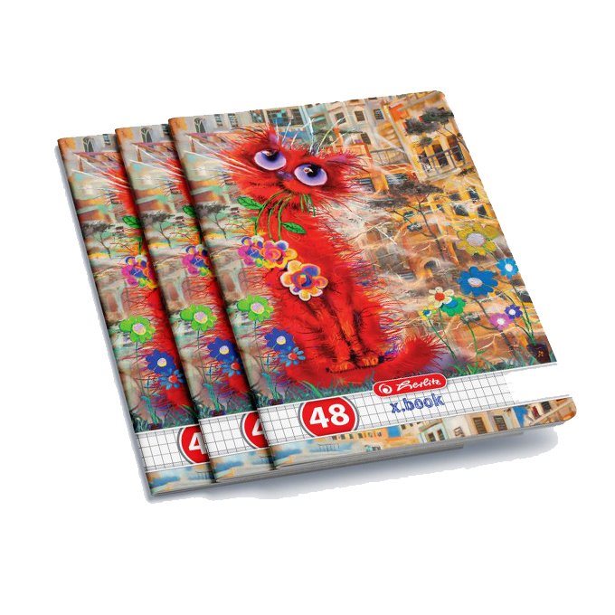 Caiet A5 mov 48f matematica, Herlitz, Crazy Cats - Image 3
