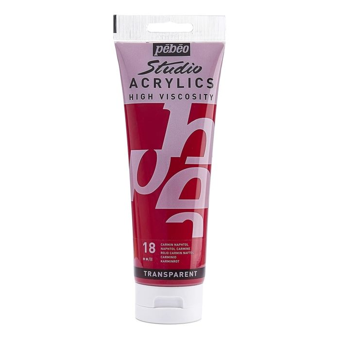 Culori Acrilice Pebeo Studio Acrylics, 250ml, Naphtol Carmine