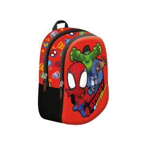 Ghiozdan St.Majewski Spiderman, gradinita, 27cm, 2 compartimente, 1 buzunar, rosu, D6 / 651304