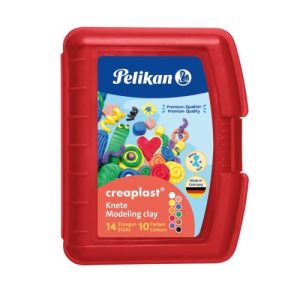 Plastilină Creaplast®, set 10 culori, 240 g, cutie roșie