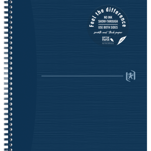 CAIET OXFORD ORIGINS A4+ 70F SPIRA SCRIBZEE ECOLABEL PATRATELE ALBASTRU INCHIS
