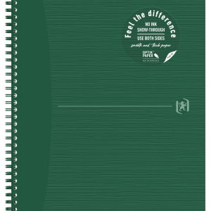 CAIET OXFORD ORIGINS A4+ 70F SPIRA SCRIBZEE ECOLABEL PATRATELE VERDE