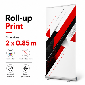 Roll-up print personalizat, 2 x 0,85 m