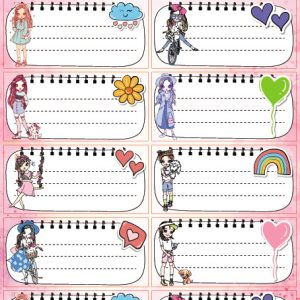 ETICHETE SCOLARE 30/SET GIRLS TLS-826 TANEX