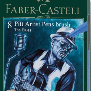 PITT ARTIST PEN SET 8 BUC ALBASTRU 2022 FABER-CASTELL