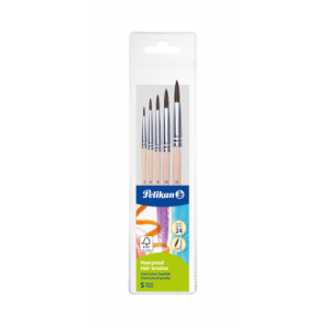 Set pensule Pelikan Starter, seria 24, 5 bucăți, blister