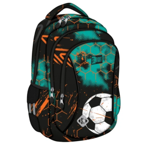 Ghiozdan pentru preșcolari și școlari St.Right BP26 Turbo Kick, 3 compartimente, ergonomic, impermeabil, 20 L, 39 × 27 × 17 cm