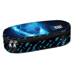 Penar rigid St.Right PC01 Cosmic Soccer, 1 compartiment, clapetă organizatoare, impermeabil, 23 × 9,5 × 6 cm
