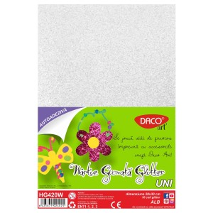 HARTIE GUMATA AA GLITTER HG420W 20X30CM 10COLI DACO