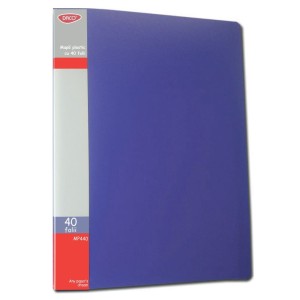 Mapă A4 din plastic cu 40 de folii DACO MP440, diverse culori