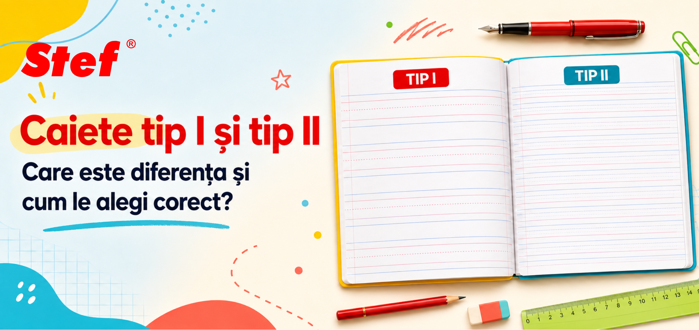 Caiete tip I și tip II: care este diferența și cum le alegi corect