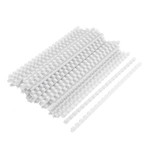Spire de plastic Fellowes 14 mm 100 bucati/set alb