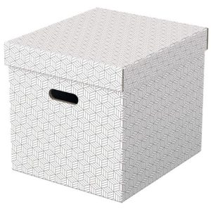 Set 3 buc Cutii arhivare carton 360 x 320 x 310 mm alb Esselte Home Recycled