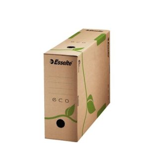 Cutie arhivare carton reciclat A4 cotor 100mm kraft Esselte Eco, ESS623917