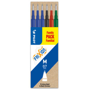 Set 6 rezerve roller Frixion Ball Pilot 0.7 mm culori diverse