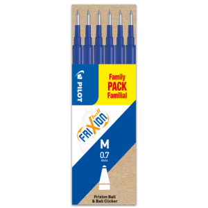 Set 6 rezerve roller Frixion Ball Pilot 0.7 mm culoare albastra