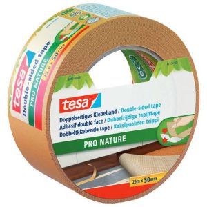 Banda dublu adeziva maro material reciclat 50 mm x 25 m
