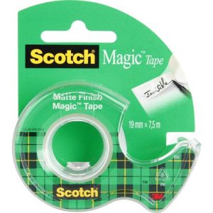 Banda adeziva transparenta mata acril si dispenser 19 mm x 7.5m, 3M105